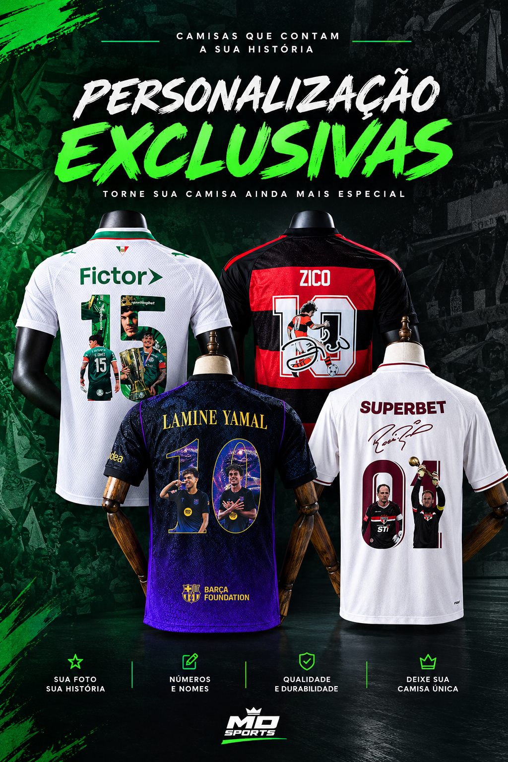 ✍️ Personalização Exclusivas